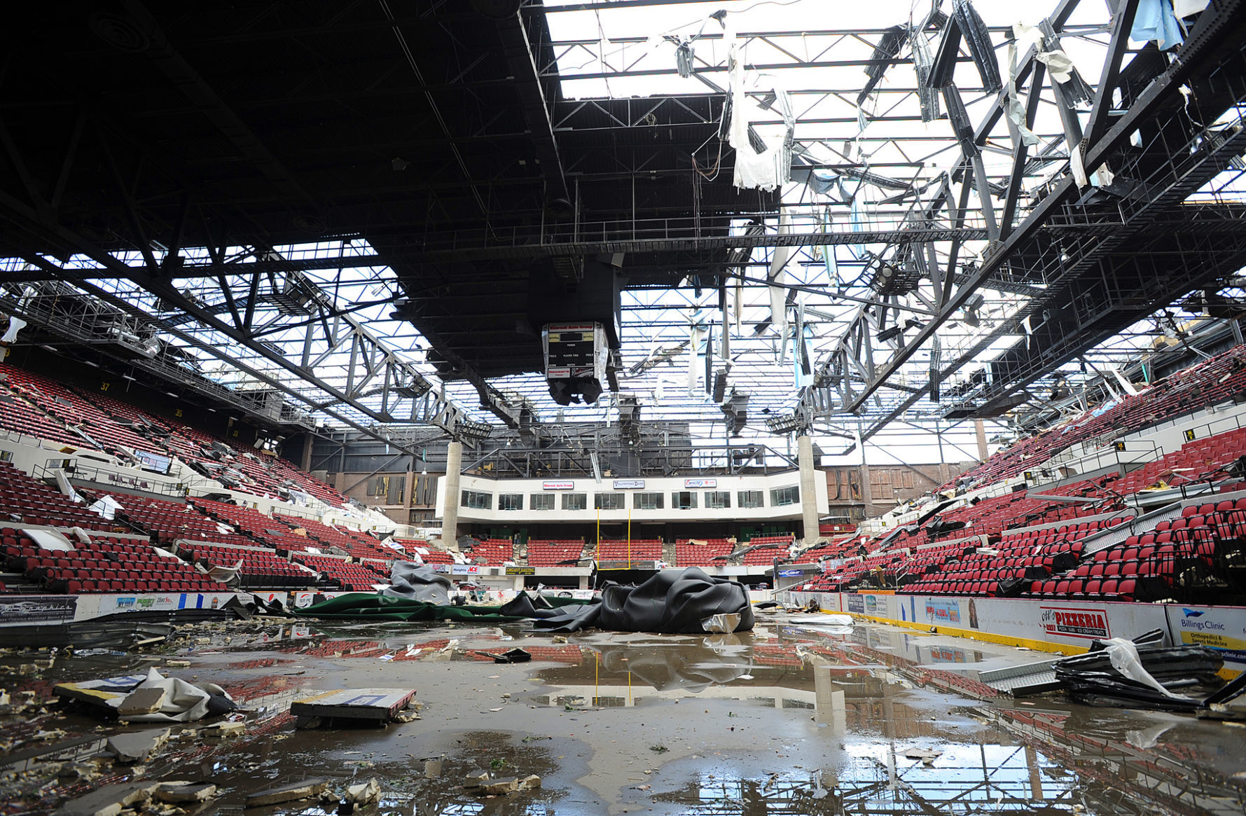 Tornado rips through Billings on Father's Day, ripping roof off of MetraPark arena
